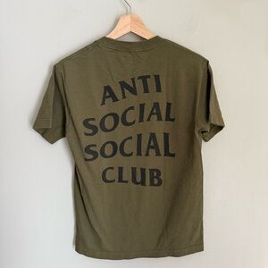 Anti Social Social Club Logo Short Sleeve T-Shirt Army Green size small